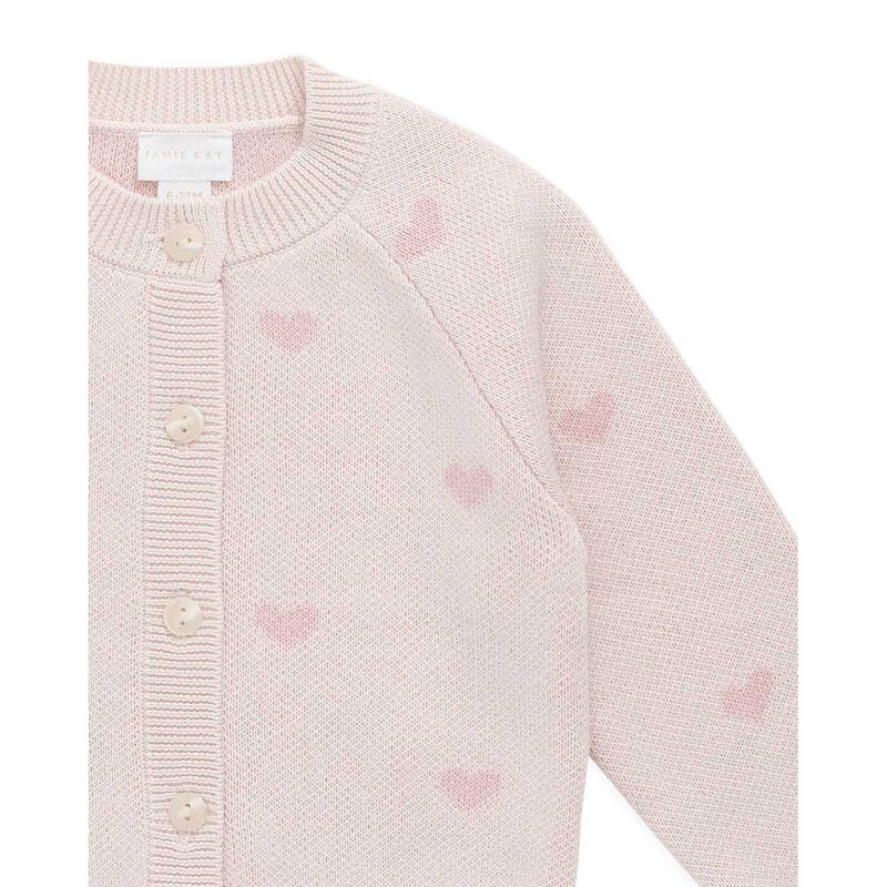 Jamie Kay Kate Cardigan Kate Heart Jacquard 0-2Y image number 2